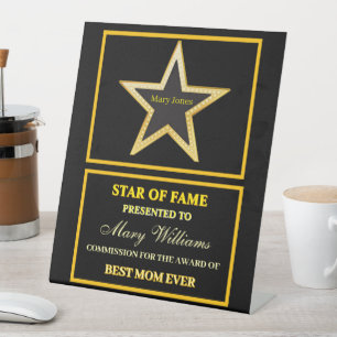 Star of fame pedestal sign