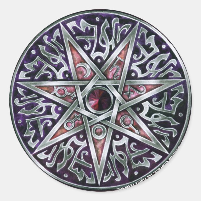 Star Of Fey Sticker Round (Front)