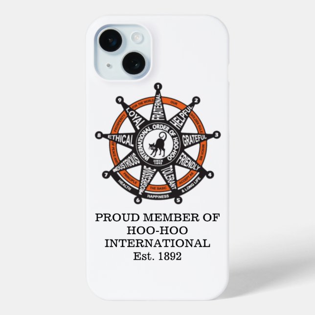 Star of Hoo-Hoo phone case "Proud Member" design (Back)
