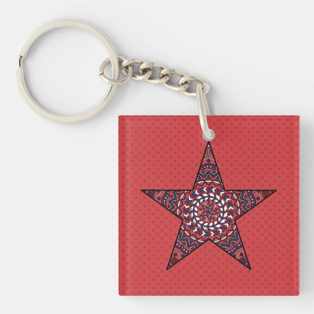 Star of Independence Acrylic Keychain (Front)