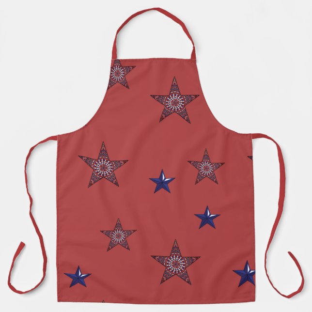 Star of Independence All-Over Print Apron (Front)