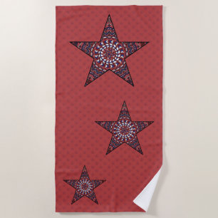 Star of Independence Beach Towel