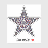 Star of Independence Contour Sticker