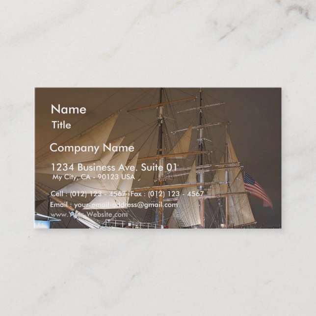 Star Of India Ship Business Card (Front)