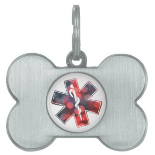 star of life bokeh pet tag