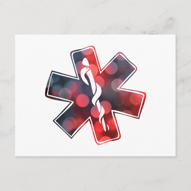 star of life bokeh postcard (Front)