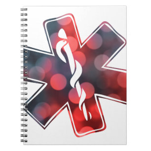 star of life bokeh spiral notebook