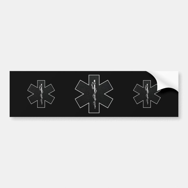 Star Of Life(BW) Bumper Sticker (Front)