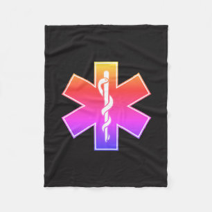 Star of Life (EMT) Ipanema Fleece Blanket