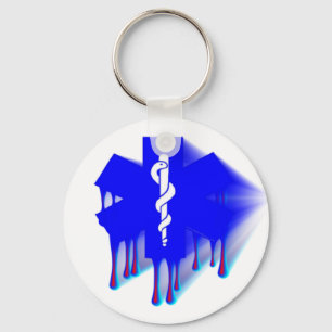 Star Of Life Melting Key Ring