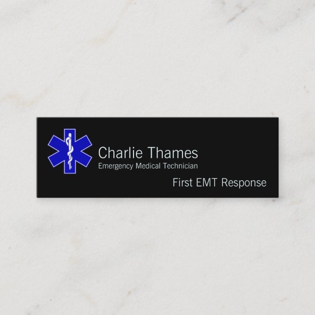Star of Life Mini Business Card (Front)