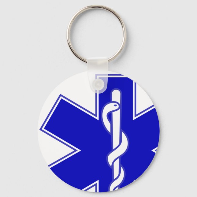 Star of Life Offset Keychain (Front)