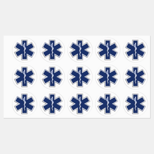 Star of Life Paramedic Carbon Fibre Style (Sheet)