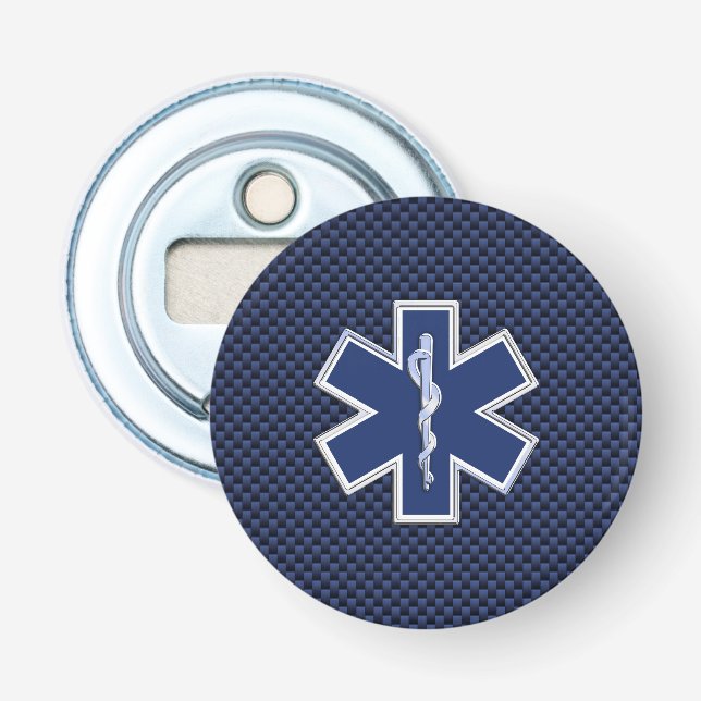 Star of Life Paramedic Emergency Medical S Decor Bottle Opener (Front)