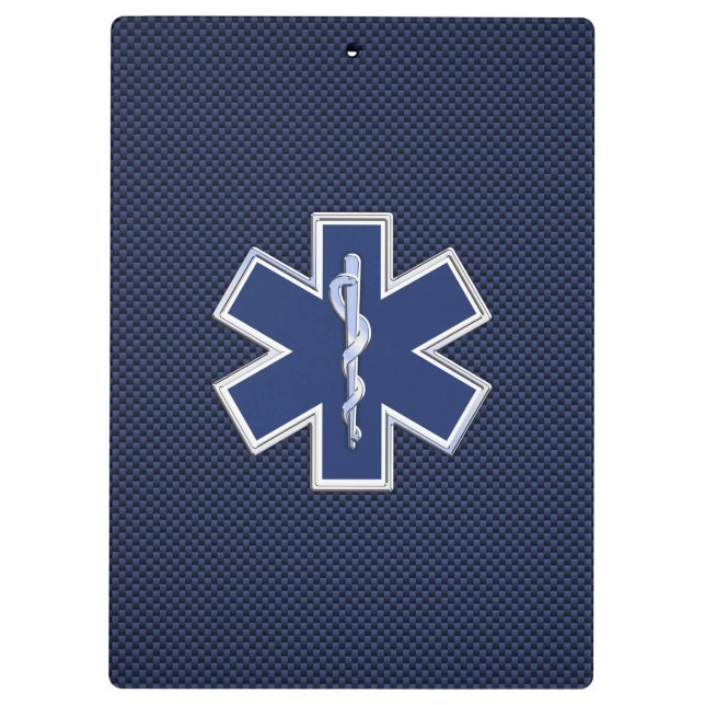 Star of Life Paramedic Emergency Medical Services Clipboard (Back)