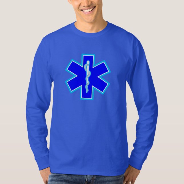 Star of Life Paramedic Emergency Medical Services T-Shirt (Front)