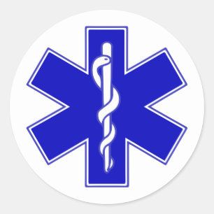 Star of Life symbol Classic Round Sticker