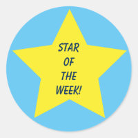 Star of the Week Blue and Yellow Star