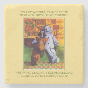 STAR OF WONDER Marble Coaster + Lyrics / Gold