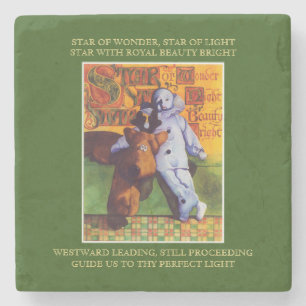STAR OF WONDER Marble Coaster + Lyrics / Green