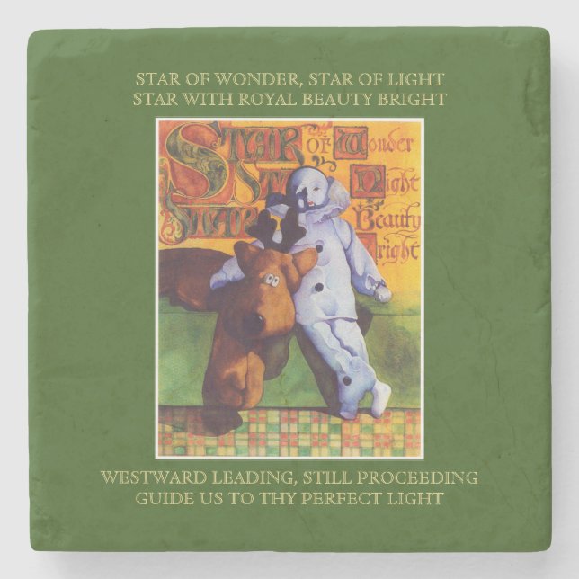 STAR OF WONDER Marble Coaster + Lyrics / Green (Front)