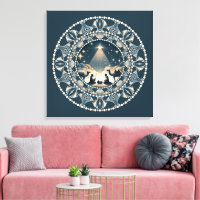 Star of Wonder Nativity Dot Mandal Canvas Art