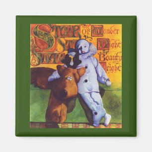 STAR OF WONDER Square Magnet / Green