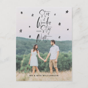 Star of Wonder Star of Night Mr & Mr Photo Holiday Postcard