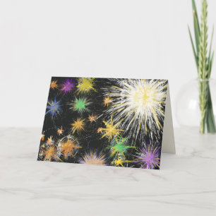 Star of Wonder with Space Stars Xmas Modern Art Holiday Card