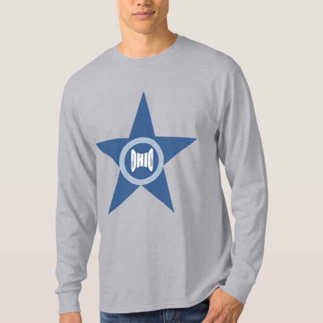 STAR OHIO Men's Gray T-shirt (Front)