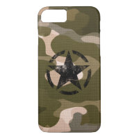 Star on Burlap style iPhone Case