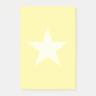 Star on Light Yellow Post-it Notes