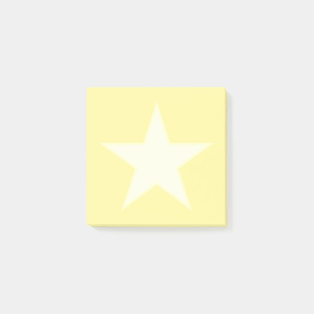 Star on Light Yellow Post-it Notes (Front)