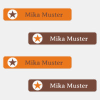 Star - orange brown - 96 narrow children