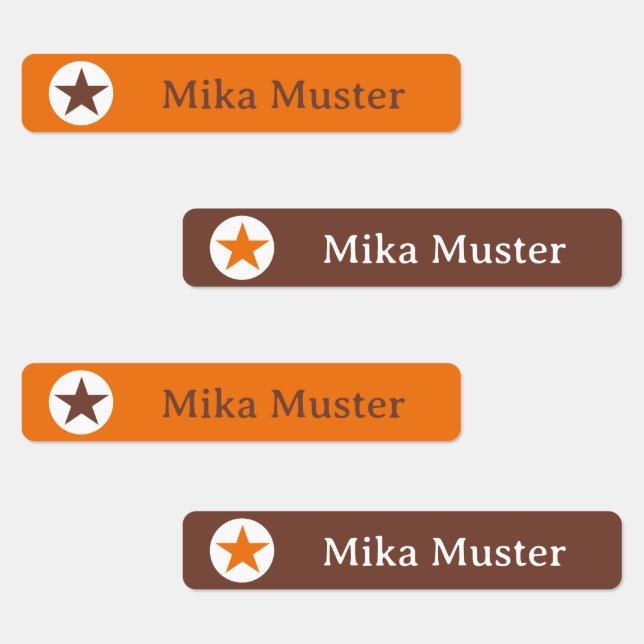 Star - orange brown - 96 narrow children (Group)