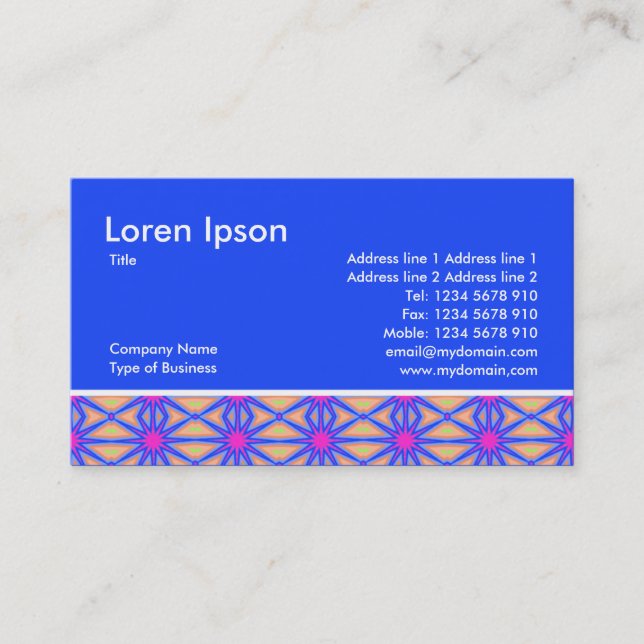 Star Pattern Business Card (Front)