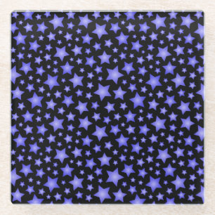 Star pattern glass coaster