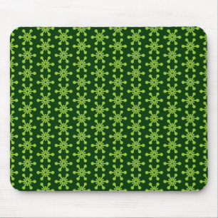 Star Pattern - Green on Dark Green 003300 Mouse Pad