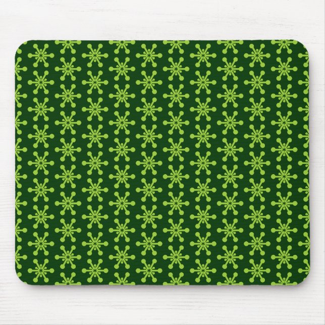 Star Pattern - Green on Dark Green 003300 Mouse Pad (Front)