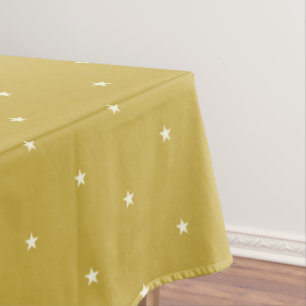 Star pattern on golden background tablecloth