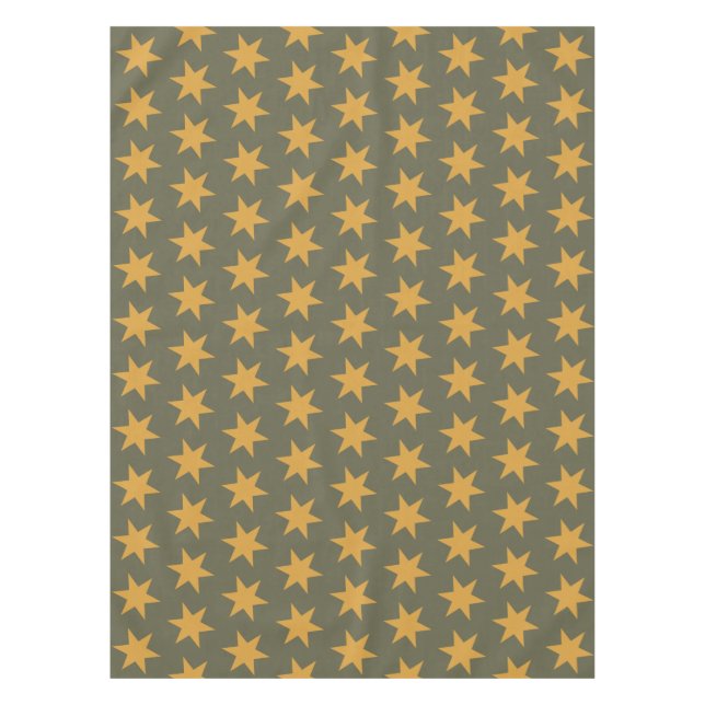 Star Pattern Trending Colours Green Mango Tablecloth (Front)