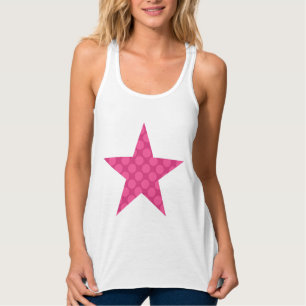 Star patterned in large dots - rose reds singlet