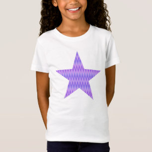 Star patterned in silky stripes - orchid T-Shirt