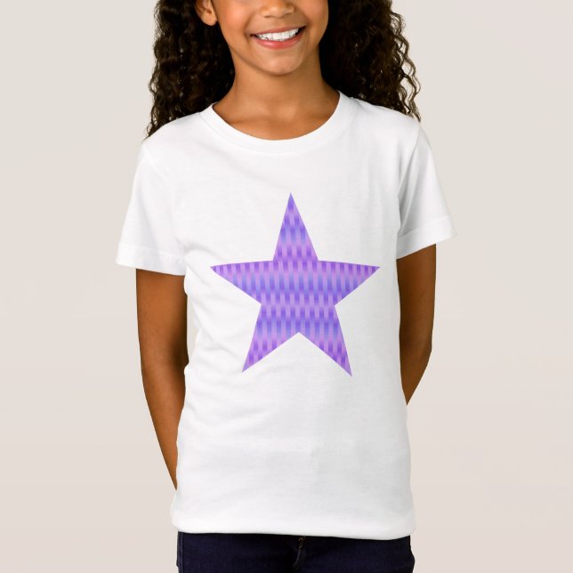 Star patterned in silky stripes - orchid T-Shirt (Front)