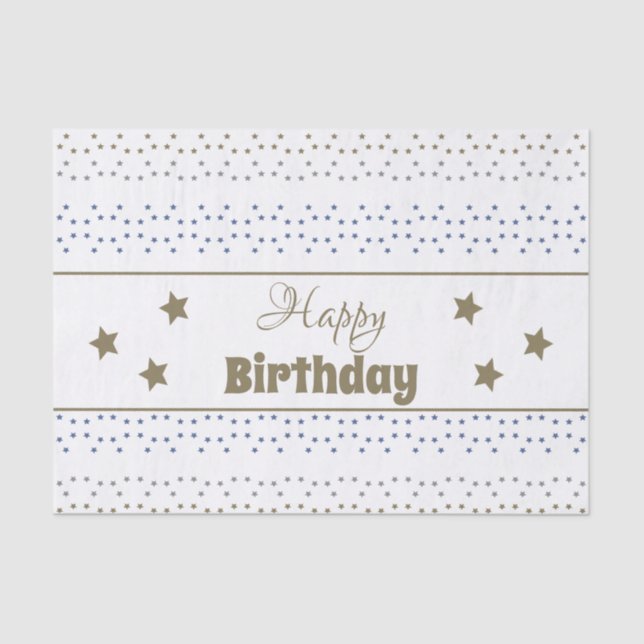 Star Patterned Tissue Paper For Birthday (Front)