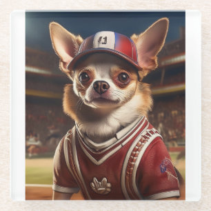 Star Pitcher For The Chihuahua 9 Glass Coaster