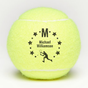 Star Player Monogrammed Tennis Balls