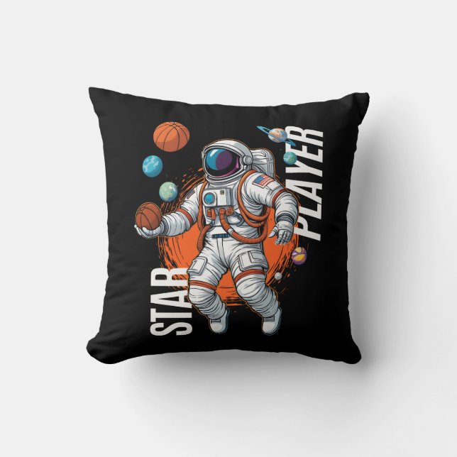 Star Player - Space Basketball Vibes  Cushion (Front)
