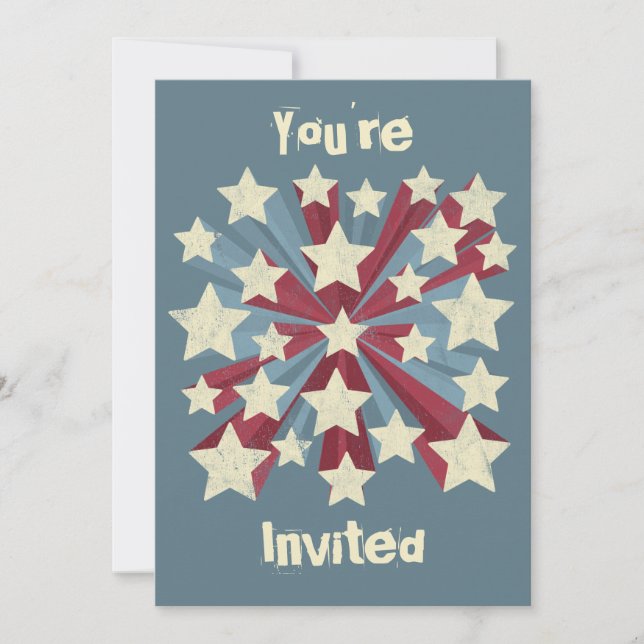 Star Pop Custom Invitation (Front)