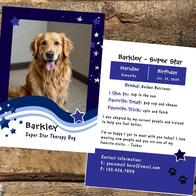 Star Power Therapy Animal Trading Card (Creator Uploaded)